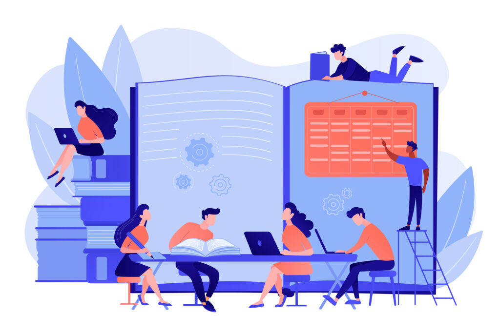 revision week concept vector illustration